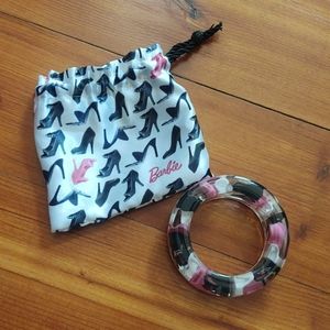 Lucite Barbie high heel shoe bangle bracelet